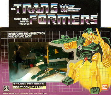 Original Transformers "Barrage" Insecticon Robot *SOLD*