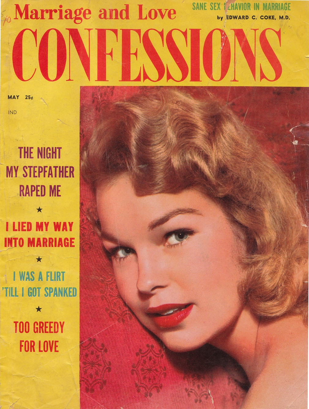 Marriage and Love Confessions 1958/5 ELLEN STRATTON COVER