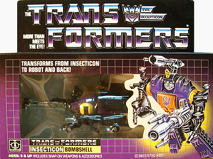Original Transformers "Bombshell" Insecticon Robot G1 *SOLD*