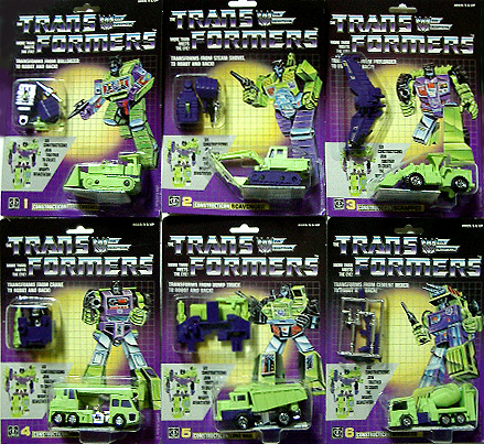 Original Transformers "Constructicons": All 6 Robots G1 *SOLD*