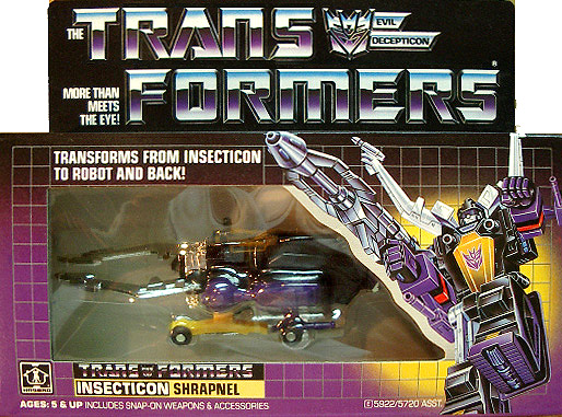 Original Transformers "Shrapnel" Insecticon Robot G1 *SOLD*